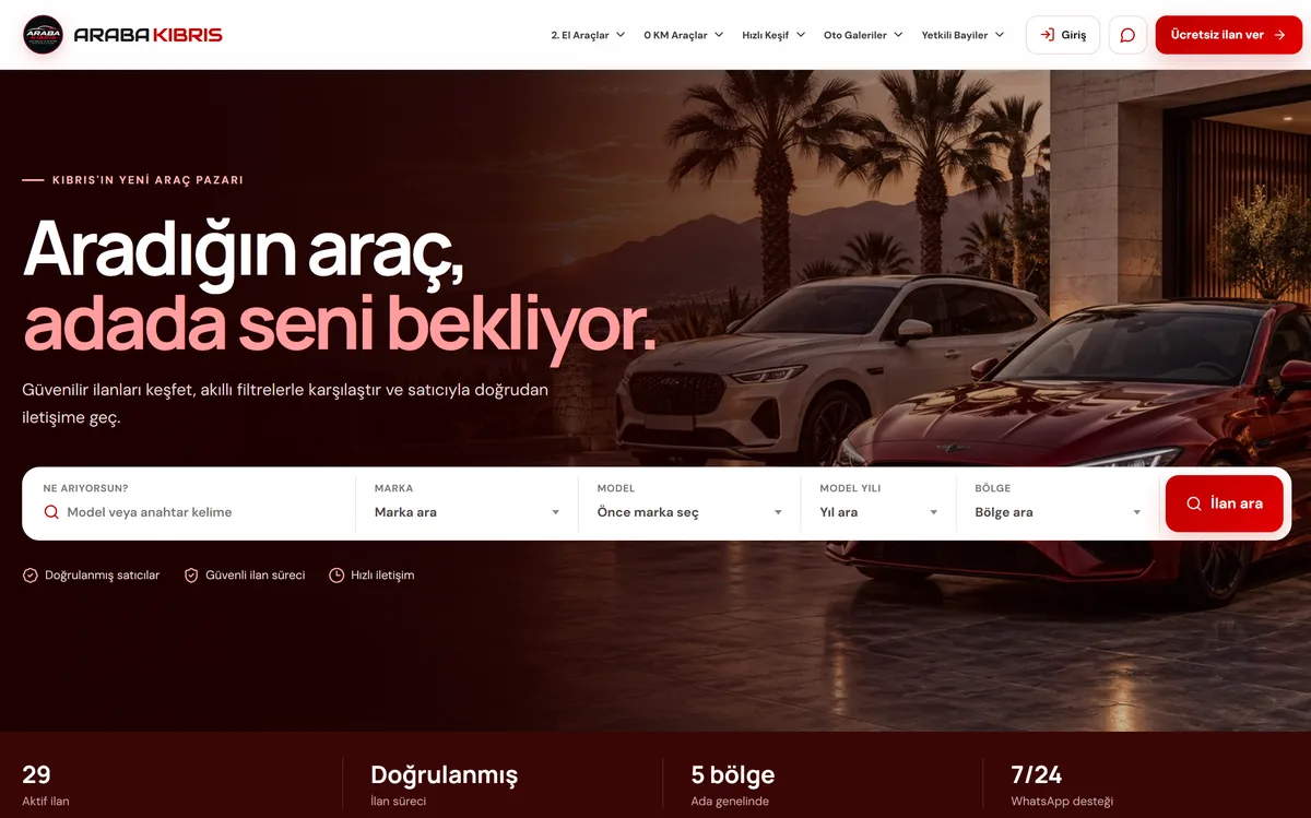 Araba Kıbrıs ana sayfası
