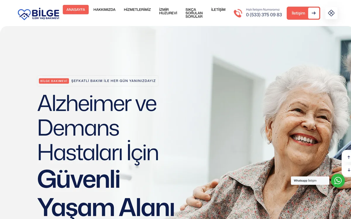 Bilge Bakımevi ana sayfası